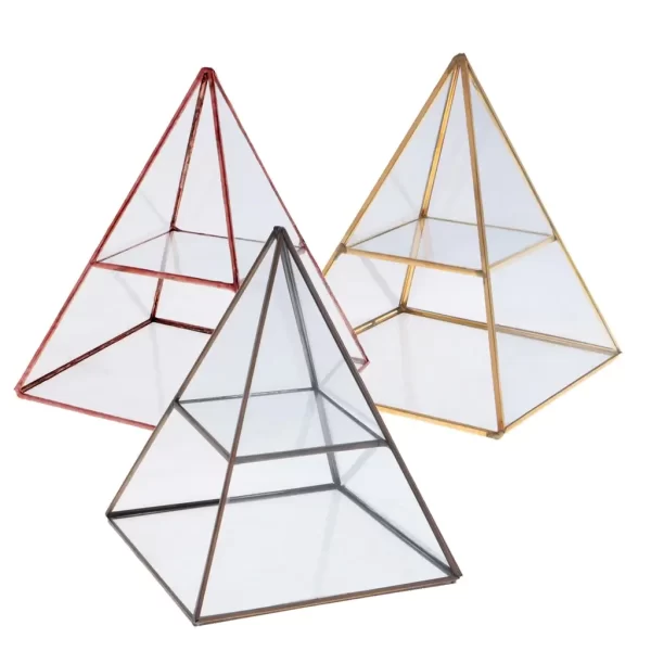 Smyckeskrin Spegelglas Glas Pyramid